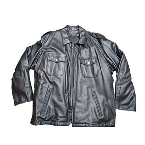 Taylors Leatherwear Paterson Police Motorcycle Leather Mens Jacket Size L